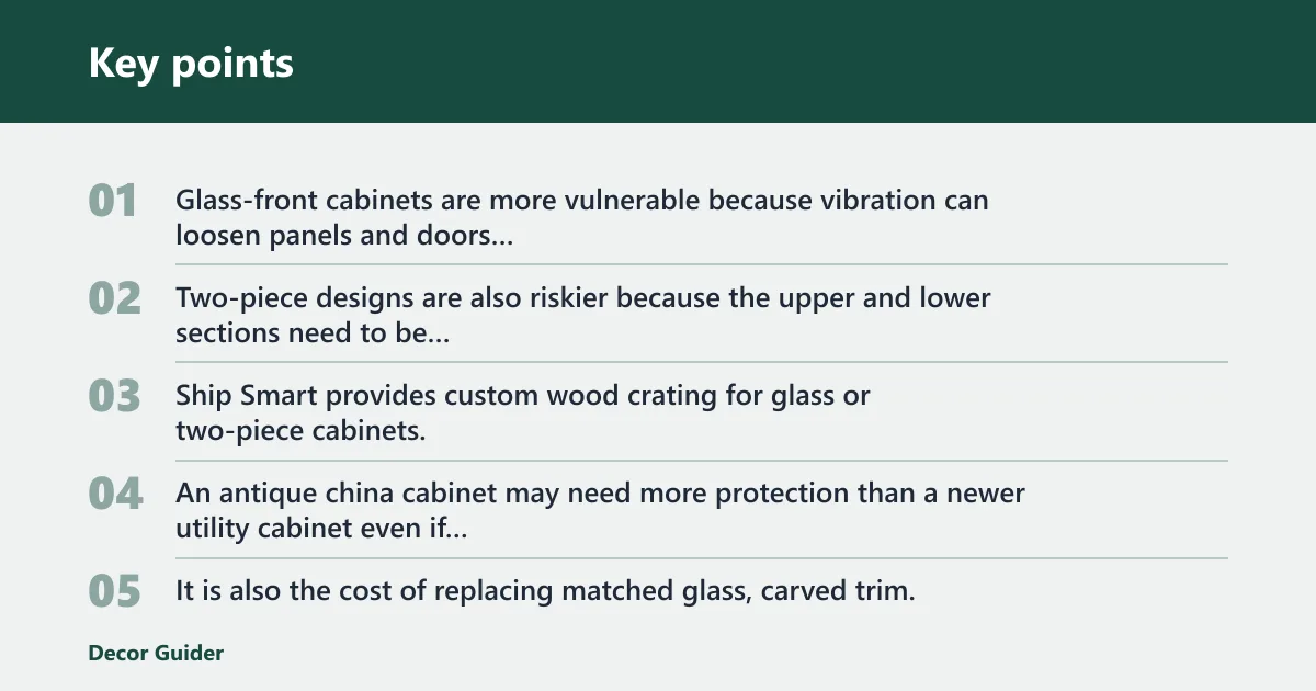 Key points: Standard cabinet vs china cabinet