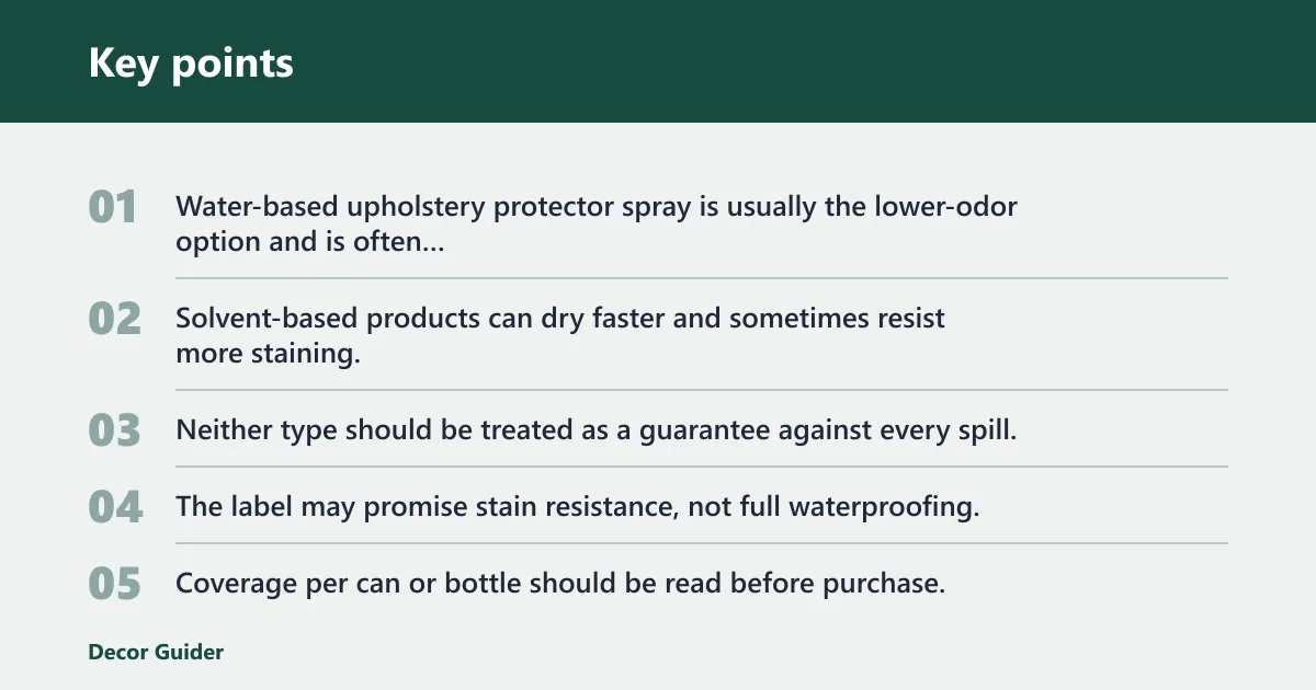 Key points: DIY sofa waterproofing versus professional treatment