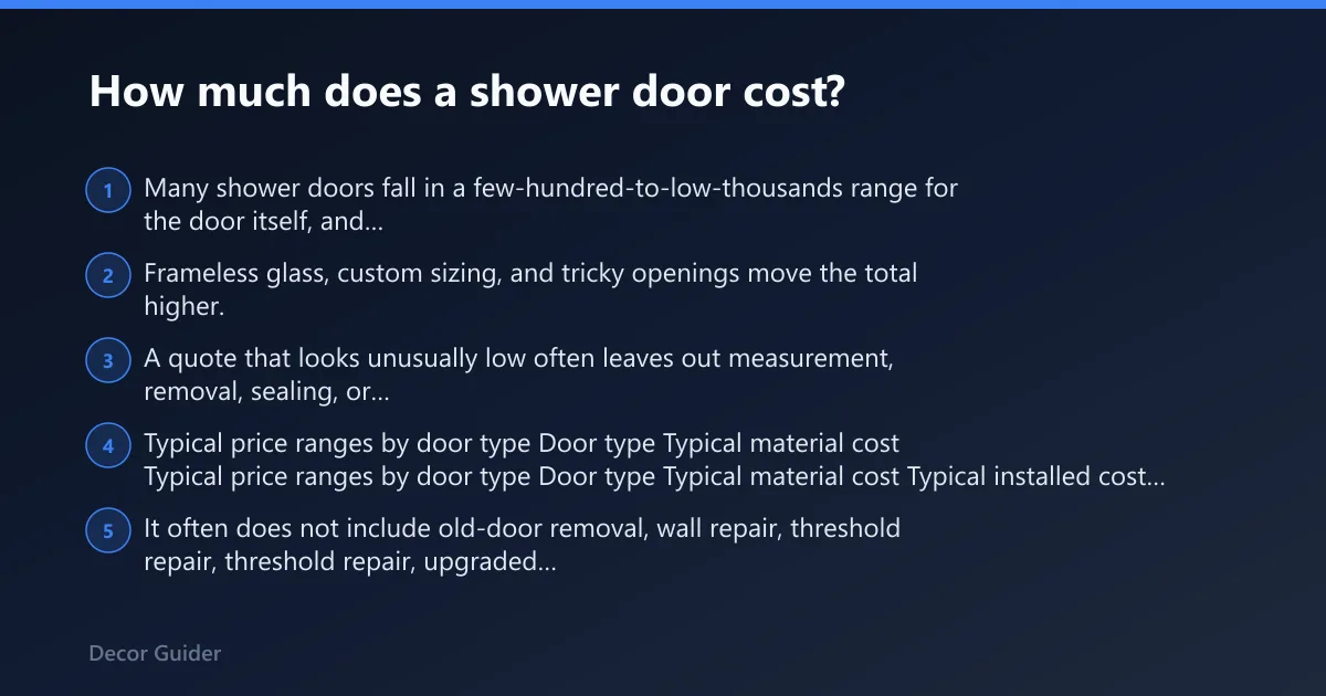 Steps: How much does a shower door cost?