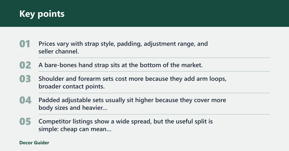 Key points: Furniture moving strap costs