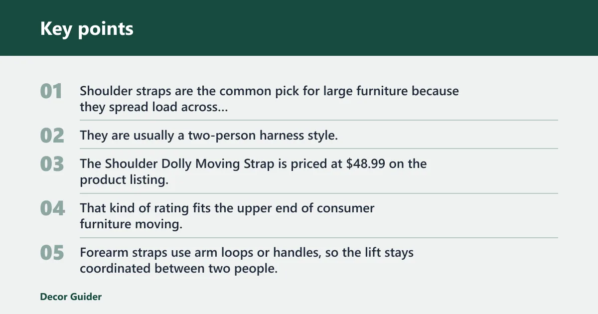 Key points: Which strap type fits your move?