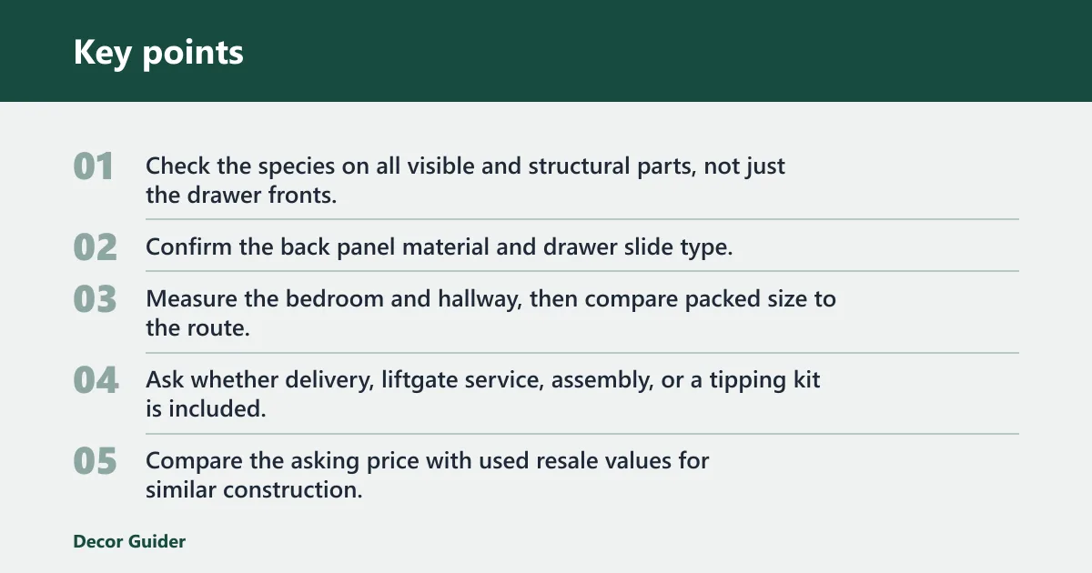 Key points: Is a solid wood dresser worth the price?