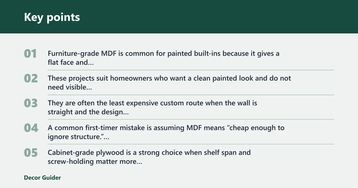 Key points: How much do built-in bookshelves cost?