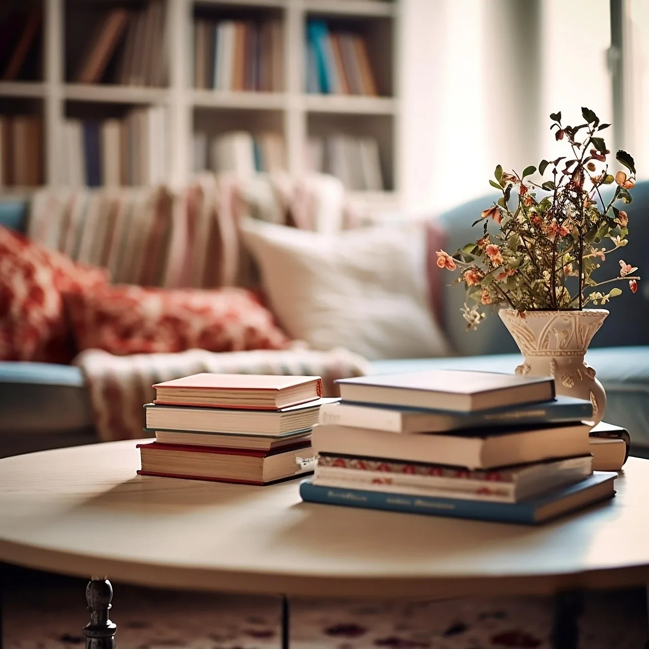 How do you style a coffee table for Christmas without cluttering it?