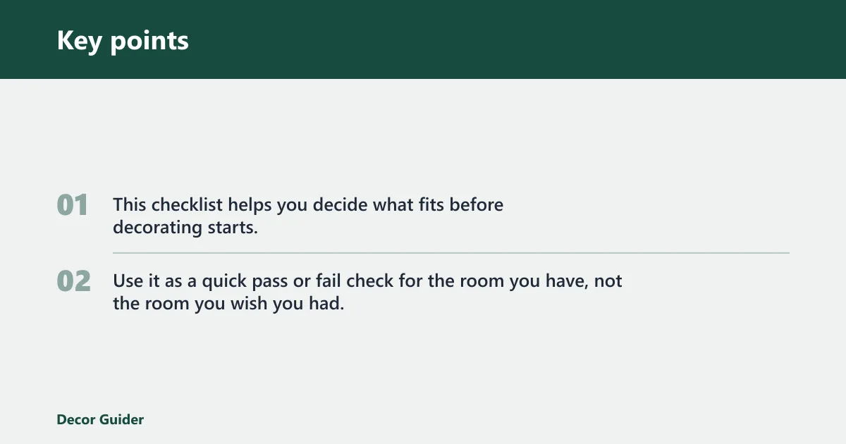 Key points: Small living room Christmas planning checklist