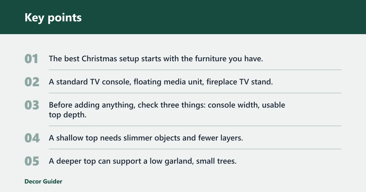 Key points: TV stand styling basics