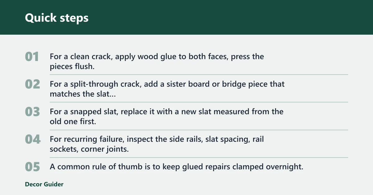 Quick steps: How to fix a broken bed slat