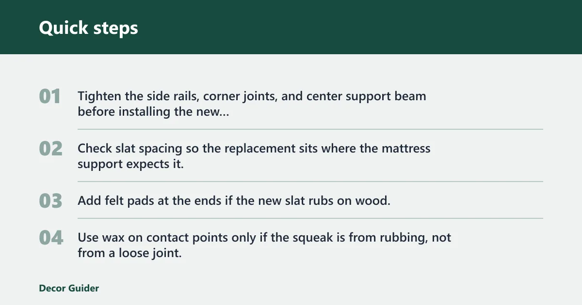 Quick steps: When should you replace the whole slat?