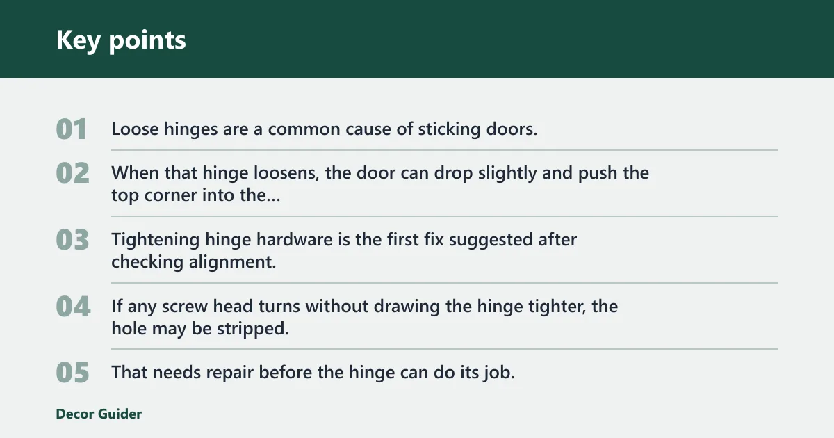 Key points: Why is the top corner sticking?