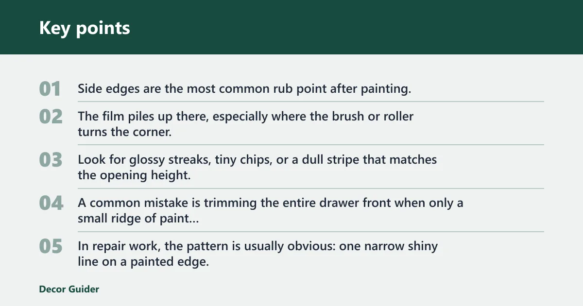 Key points: Where is it rubbing?