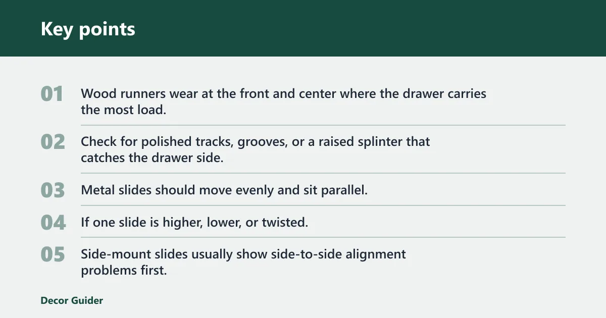 Key points: What should you do with runners and slides?