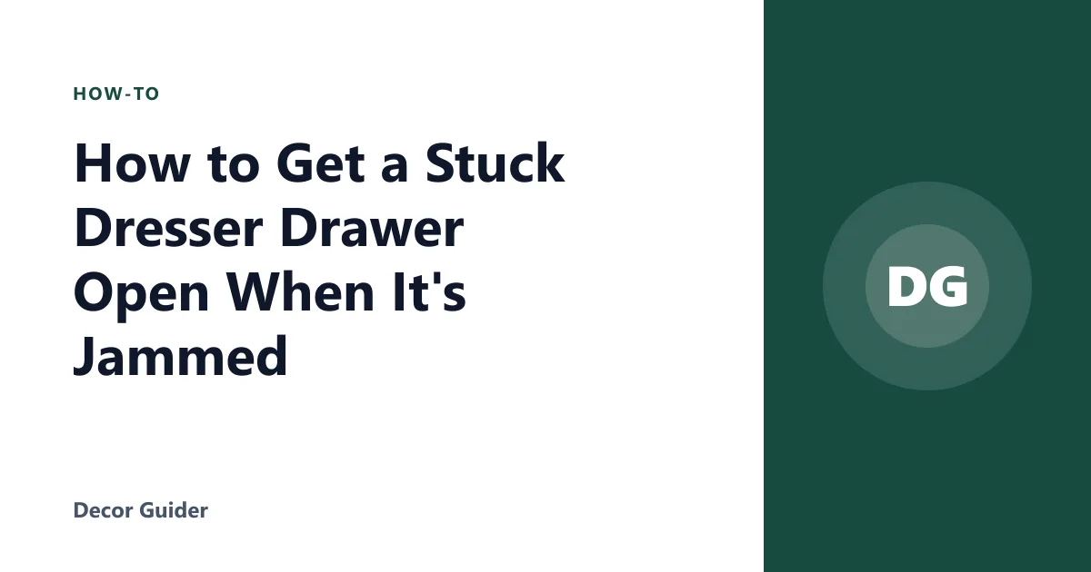 How to Get a Stuck Dresser Drawer Open When It's Jammed