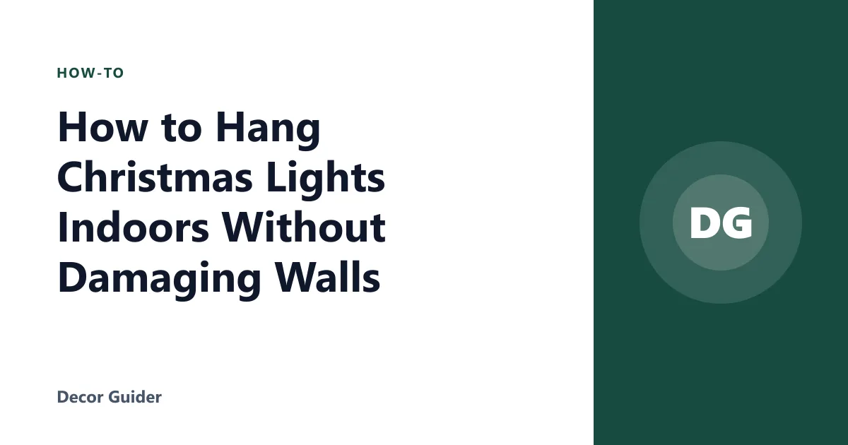 How to Hang Christmas Lights Indoors Without Damaging Walls