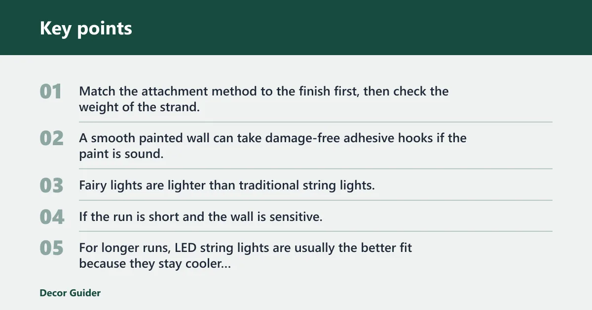 Key points: Start with your wall surface