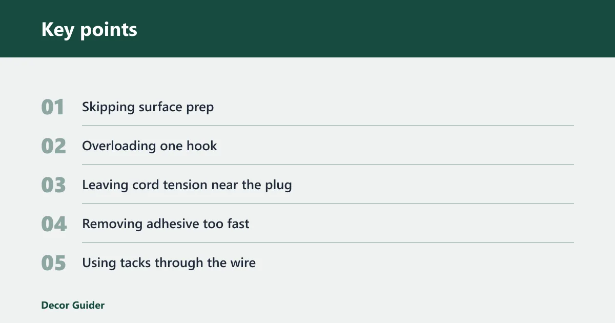 Key points: Common mistakes
