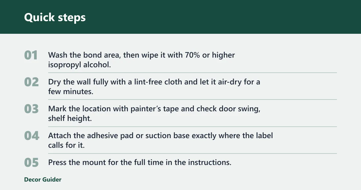 Quick steps: How do you install a no-drill shower caddy?