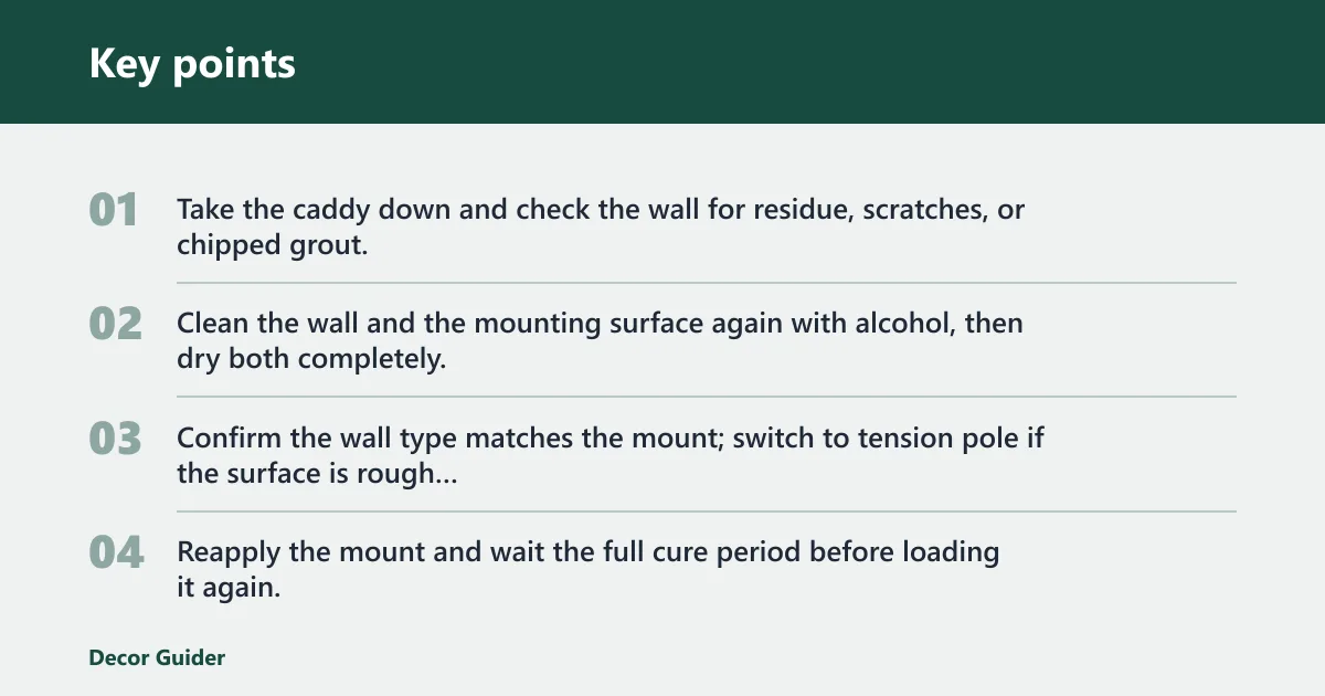 Key points: Why is my shower caddy keep slipping?
