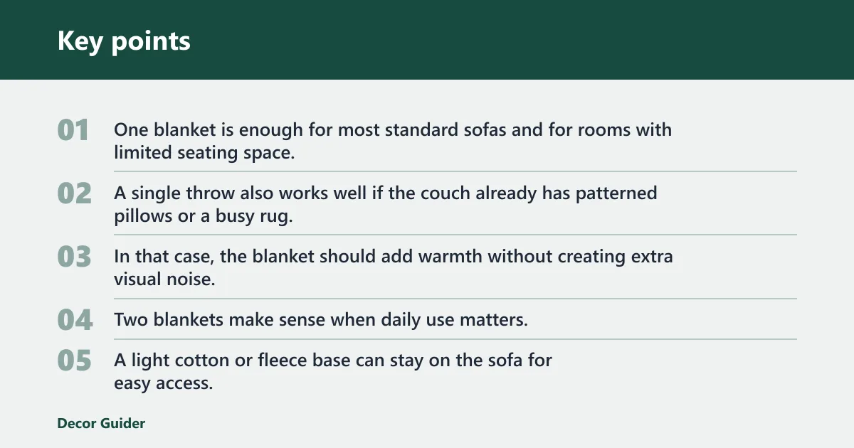 Key points: How many blankets should you use?