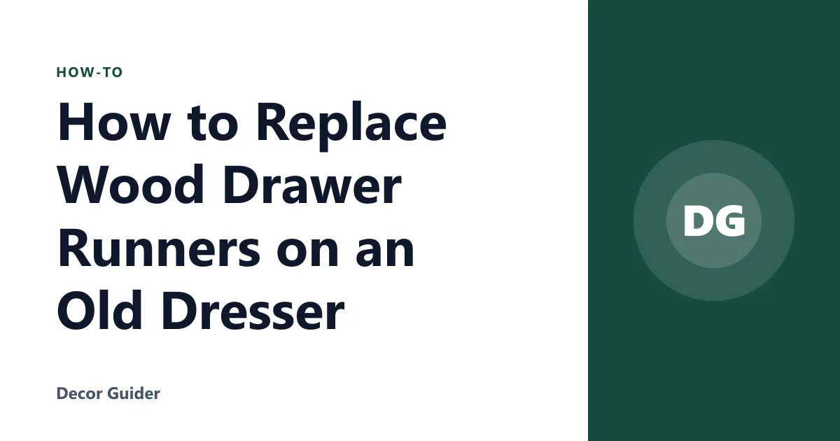 How to Replace Wood Drawer Runners on an Old Dresser