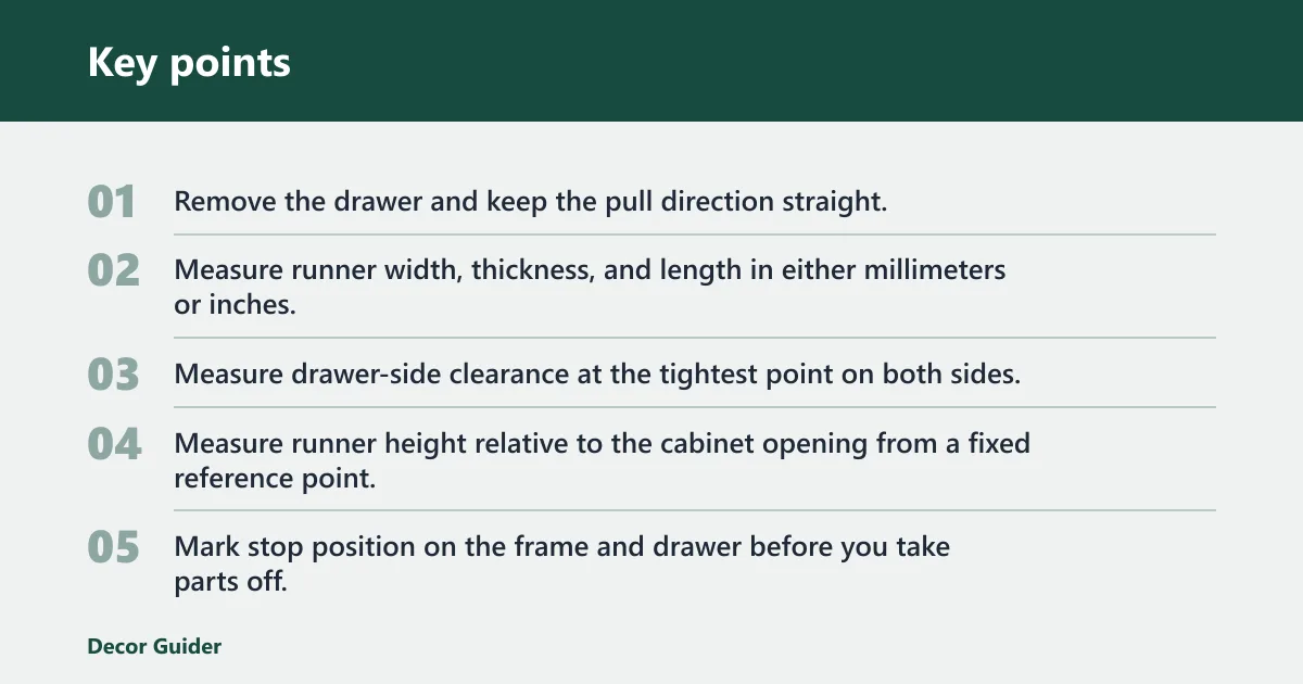 Key points: How do you measure the old runner?