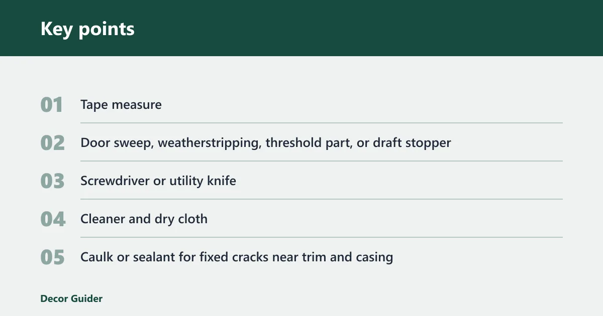 Key points: Why your bedroom door still drafts