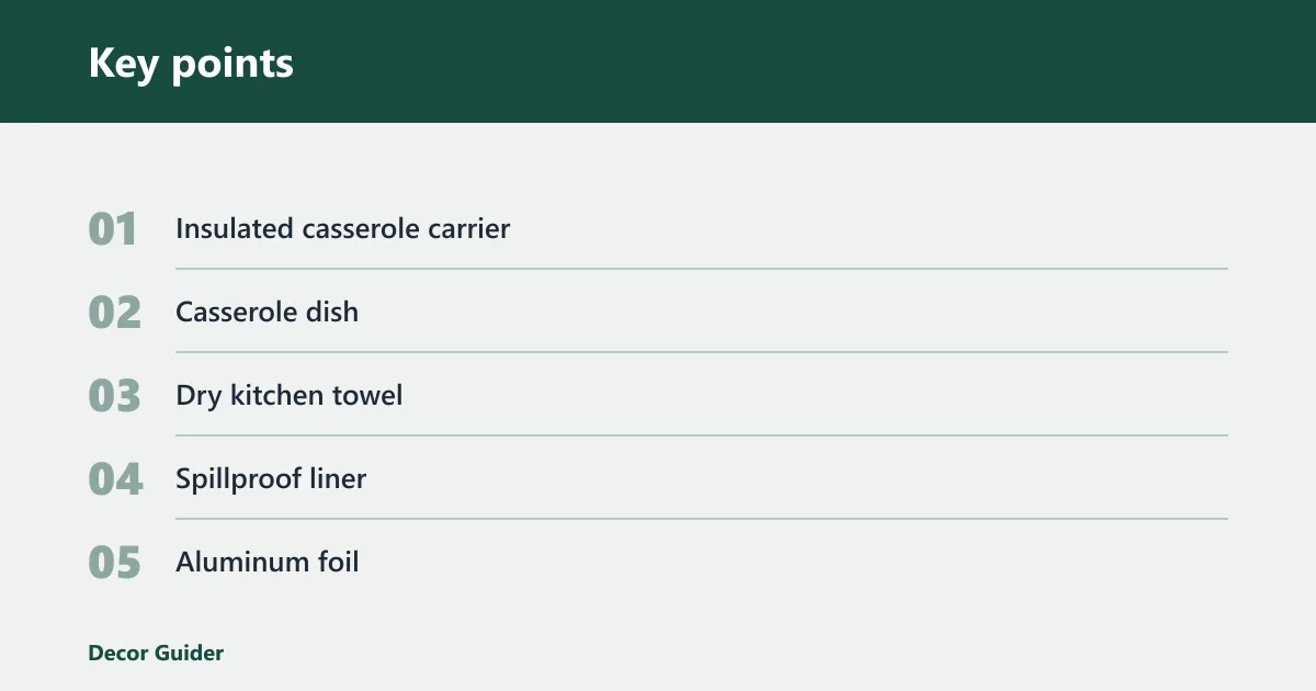 Key points: What you'll need