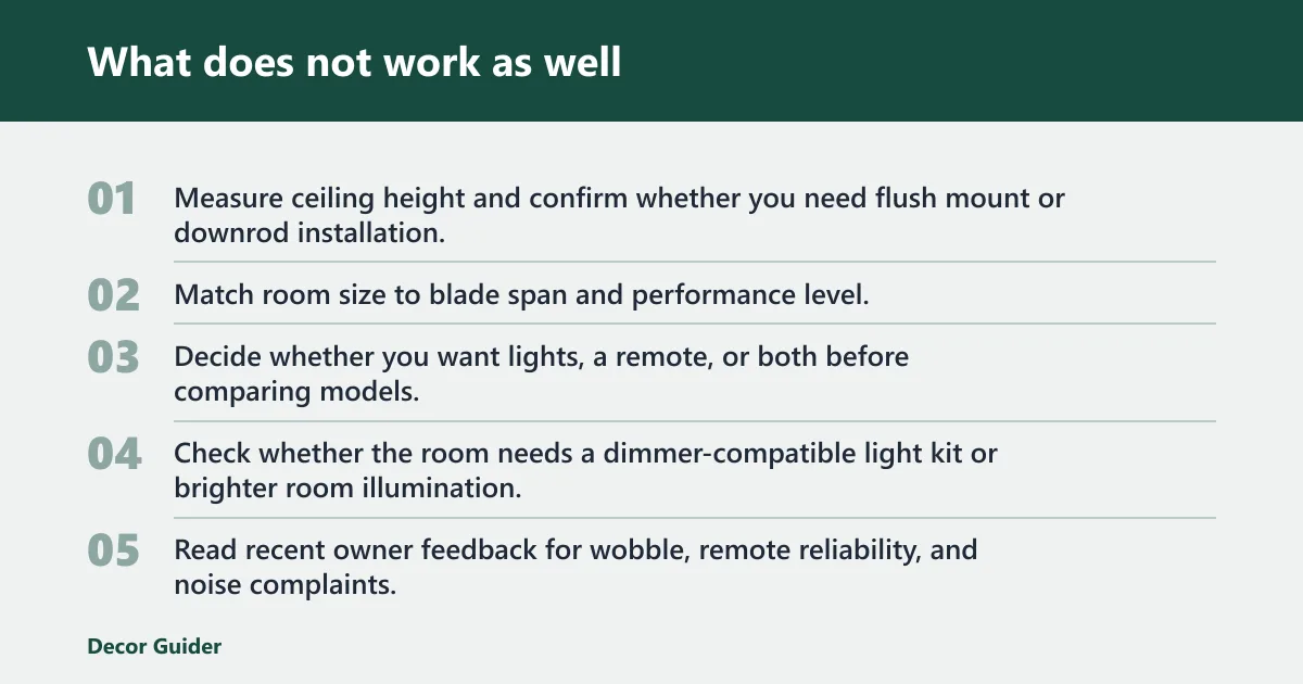 Steps: What does not work as well