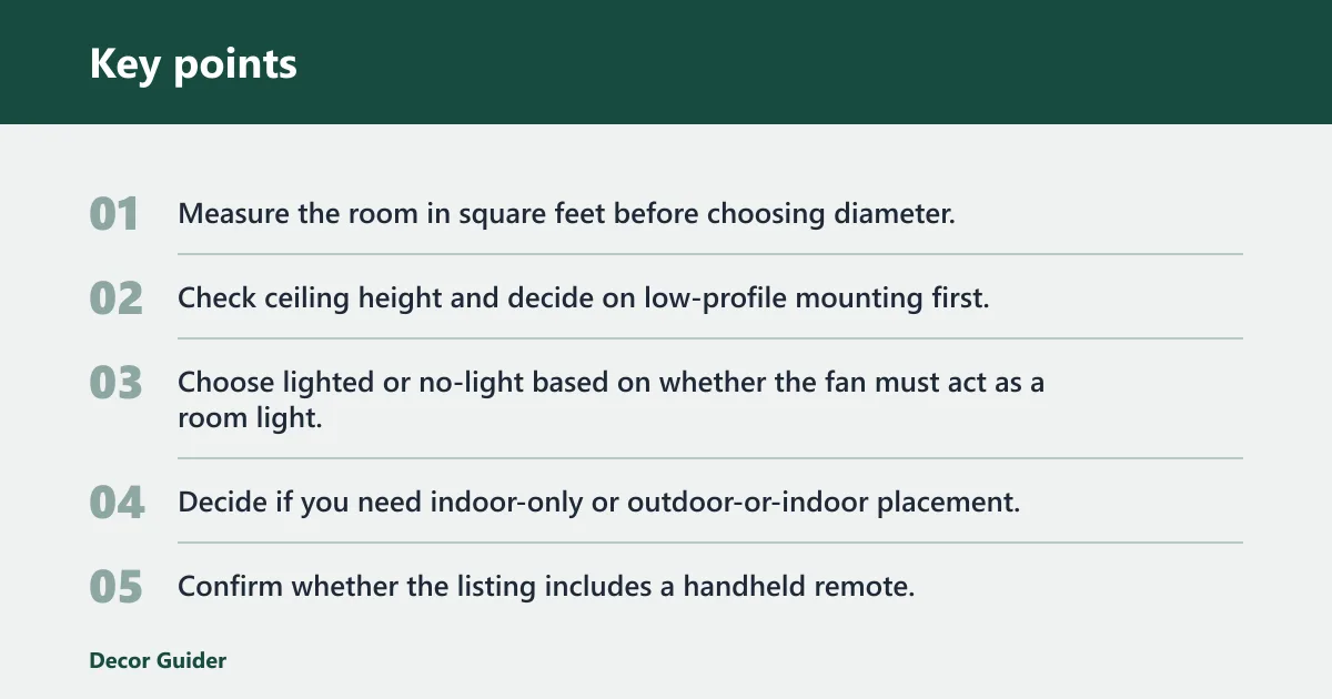 Key points: Which Hunter Dempsey model should you buy?