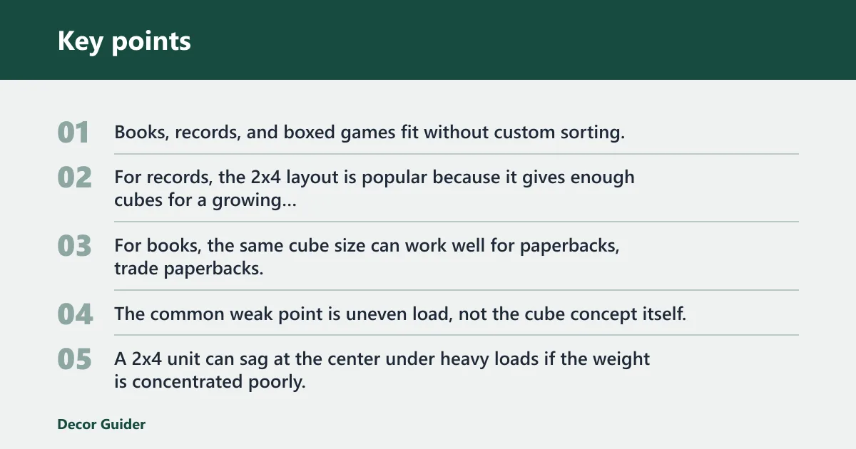 Key points: Is KALLAX sturdy enough for books and records?