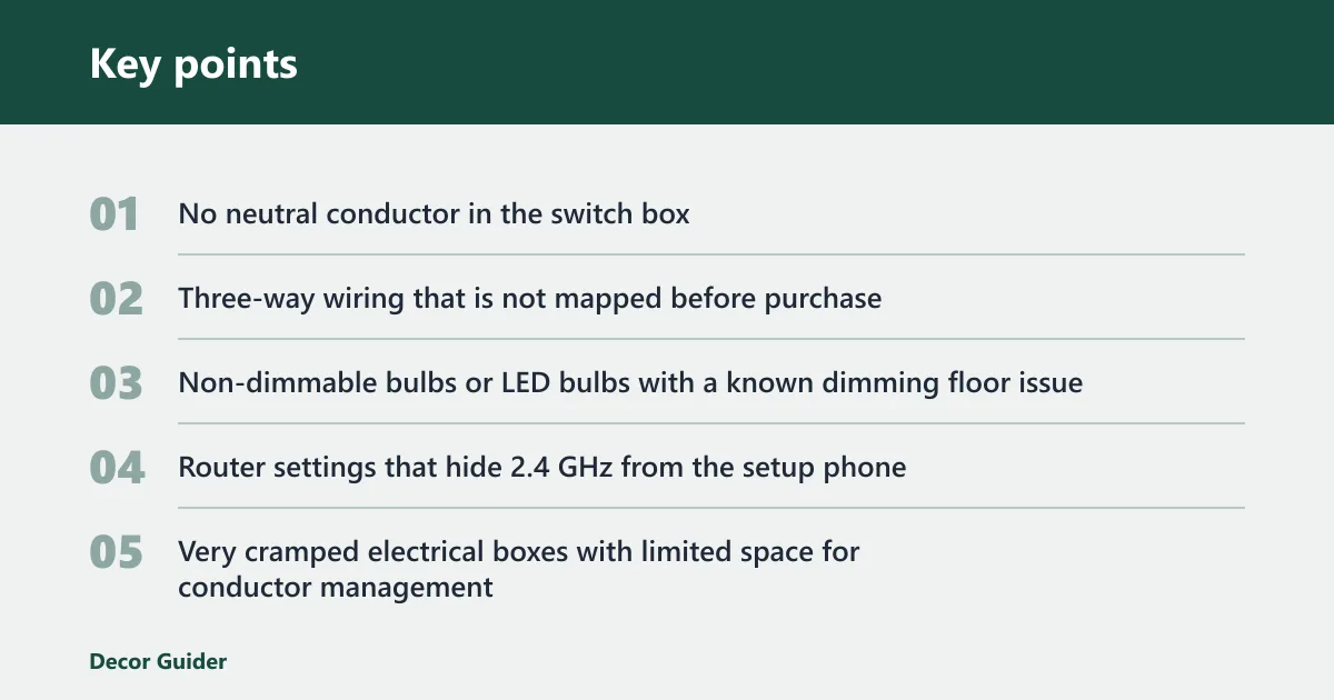 Key points: What does not?