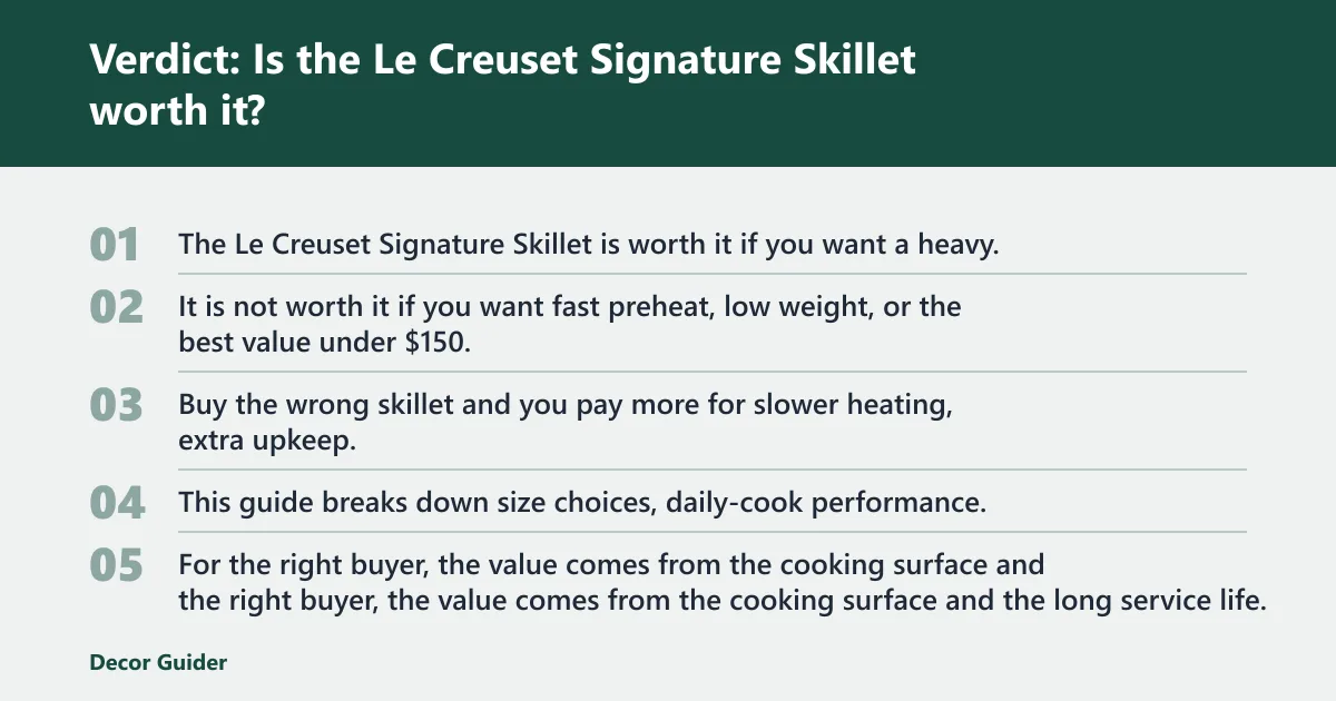 Steps: Verdict: Is the Le Creuset Signature Skillet worth it?