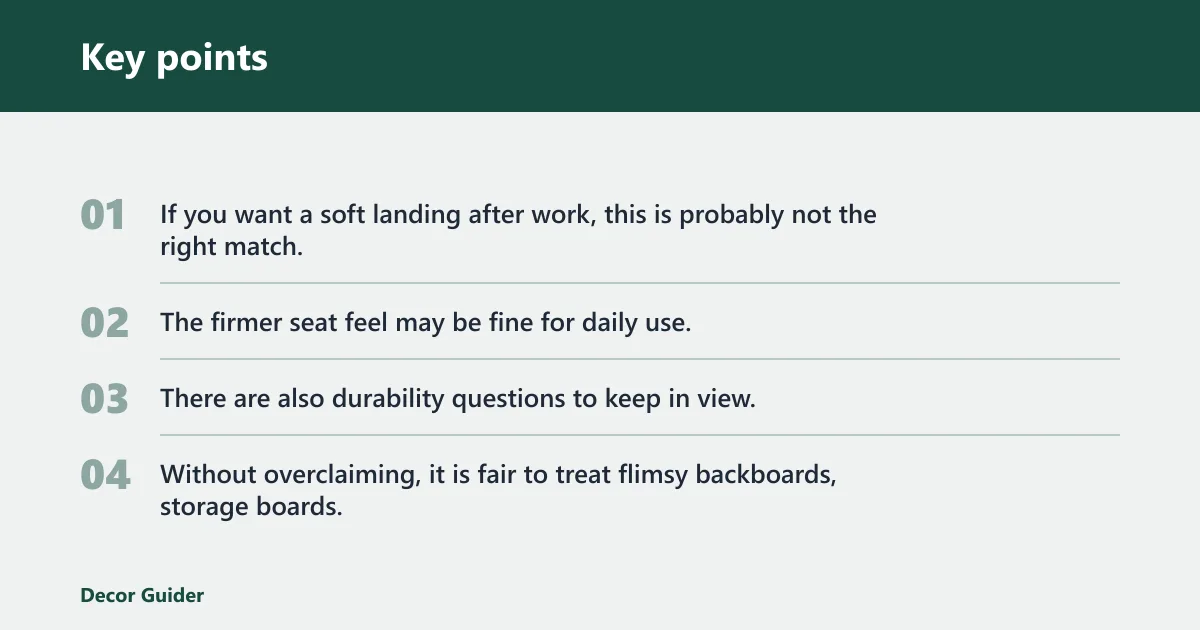Key points: What does not