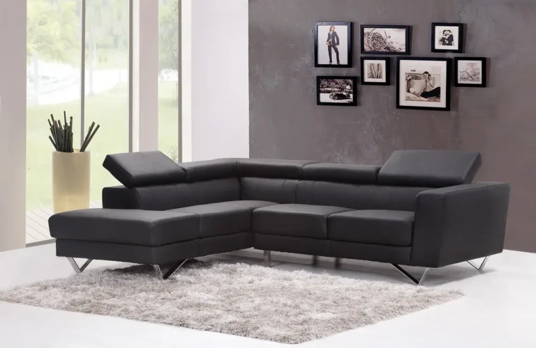 Modular Lovesac sofa sectional in a bright living room with interchangeable pieces