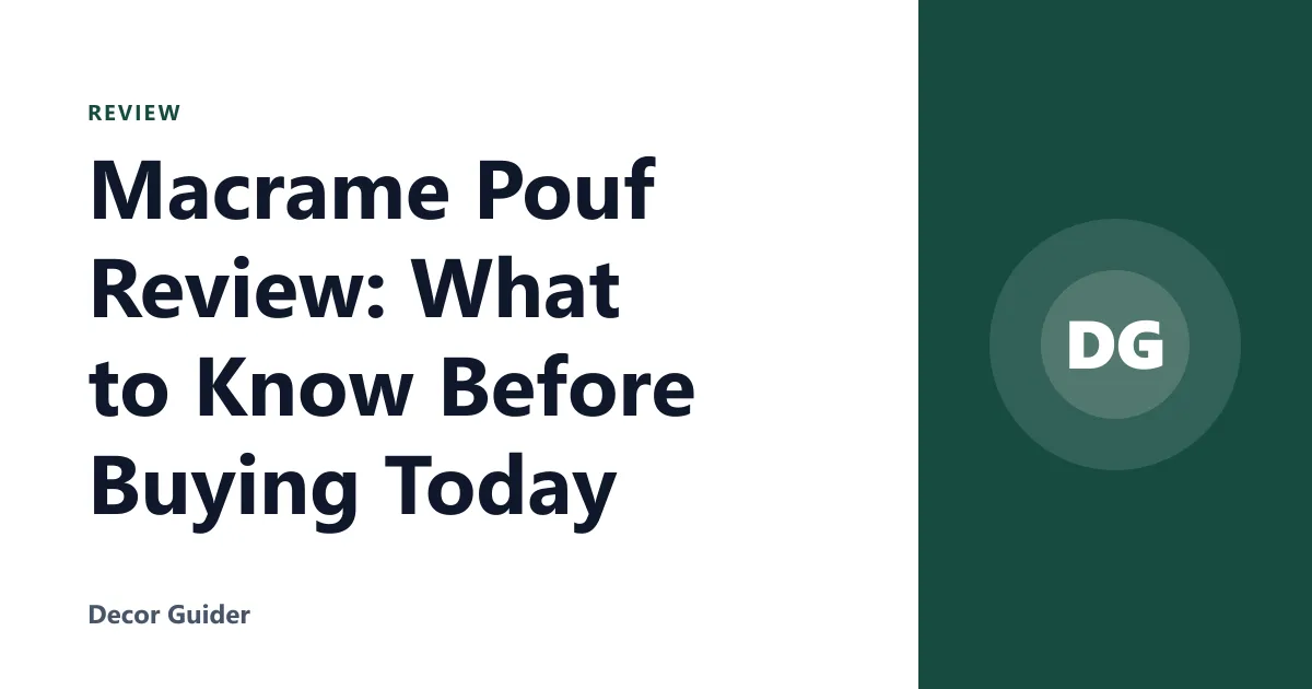Macrame Pouf Review: What to Know Before Buying Today