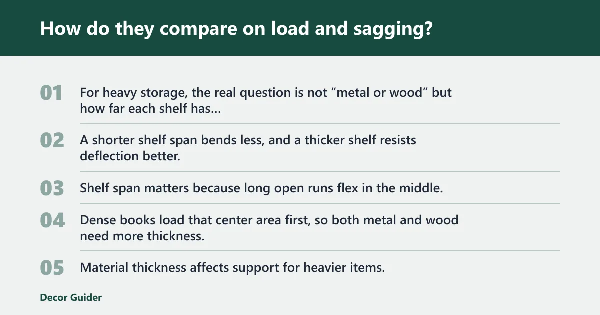 Steps: How do they compare on load and sagging?