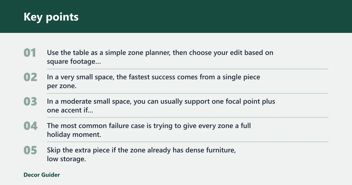 Key points: What is the best Christmas zone planner for a small space?