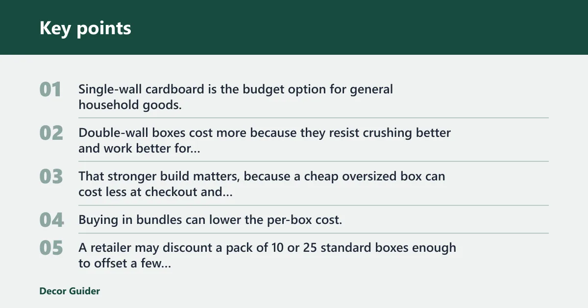 Key points: How much does a moving box cost?