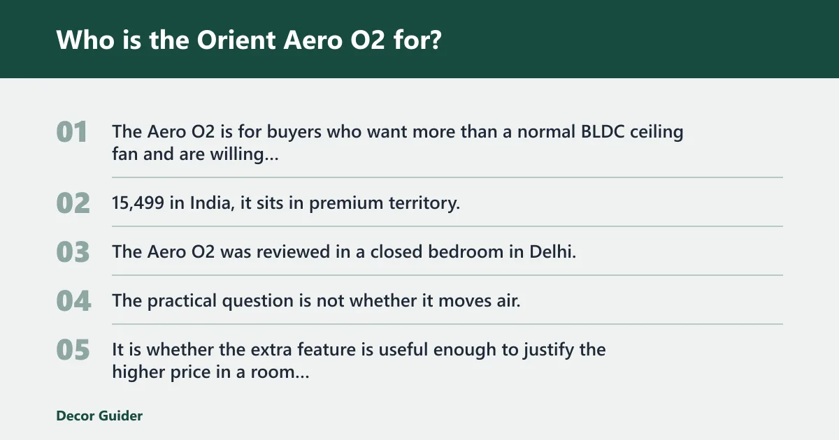 Steps: Who is the Orient Aero O2 for?