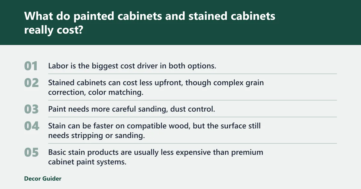 Steps: What do painted cabinets and stained cabinets really cost?