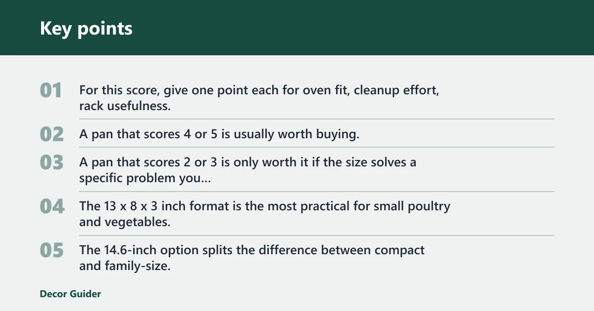 Key points: Decision matrix: which size should you buy?