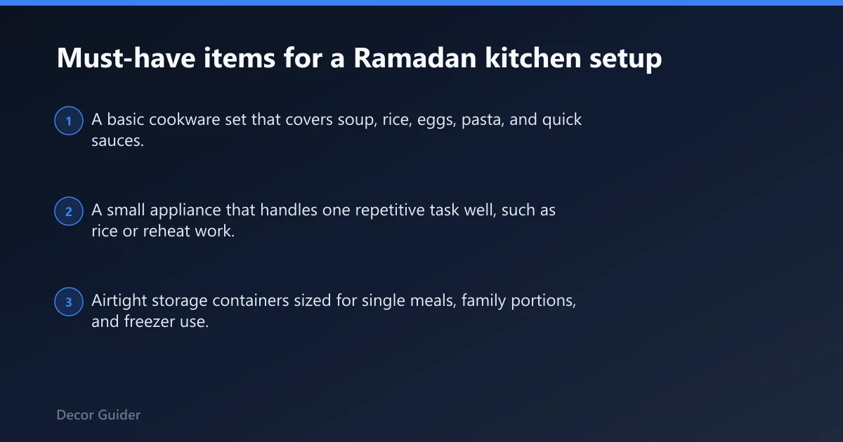 Steps: Must-have items for a Ramadan kitchen setup