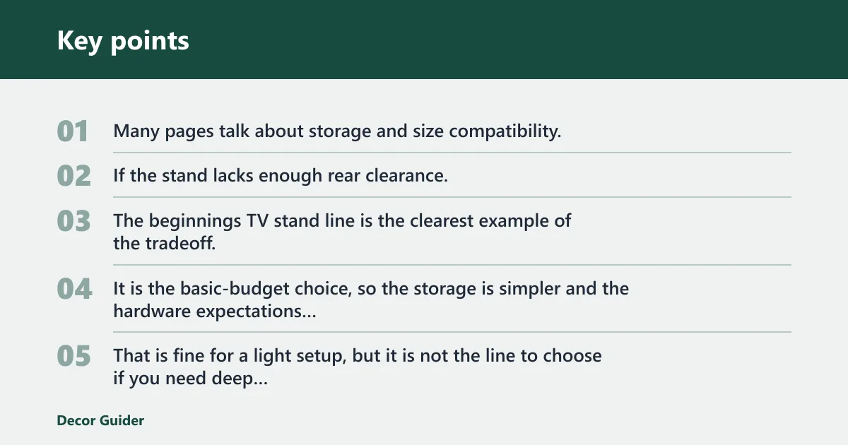 Key points: What does not work