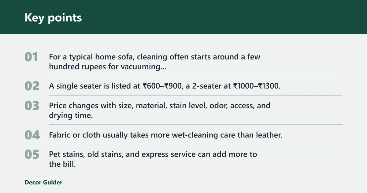 Key points: What are the most common questions about sofa maintenance cost?