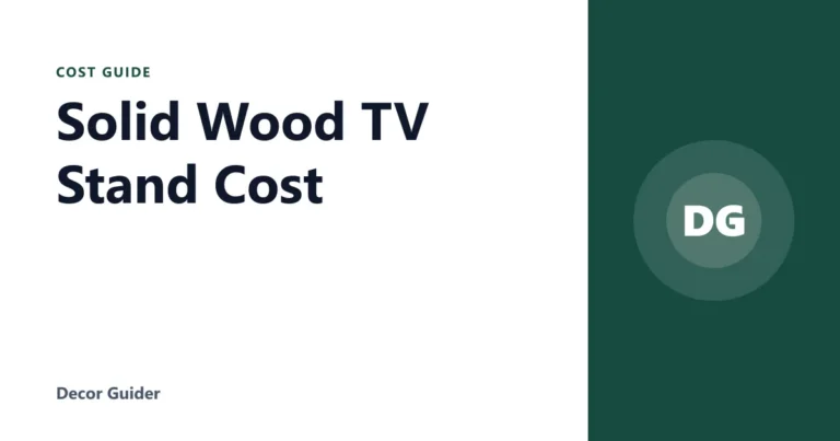 Solid Wood TV Stand Cost