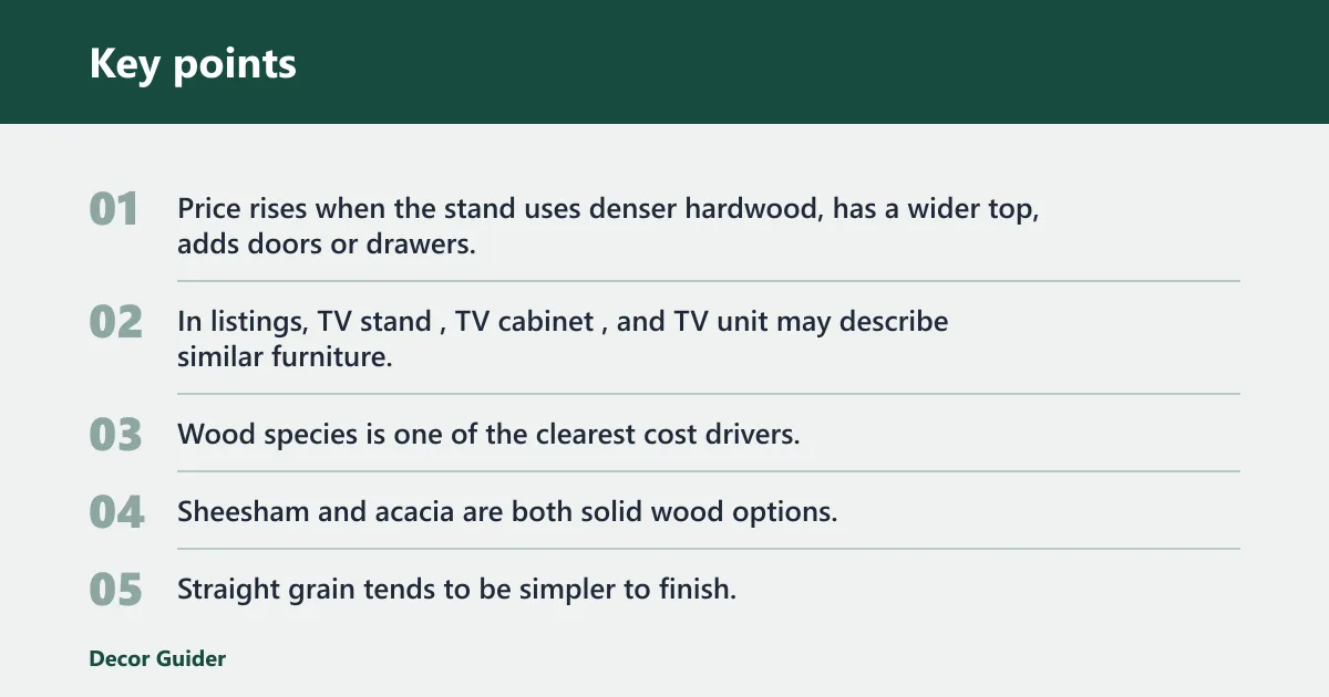 Key points: What drives the price?