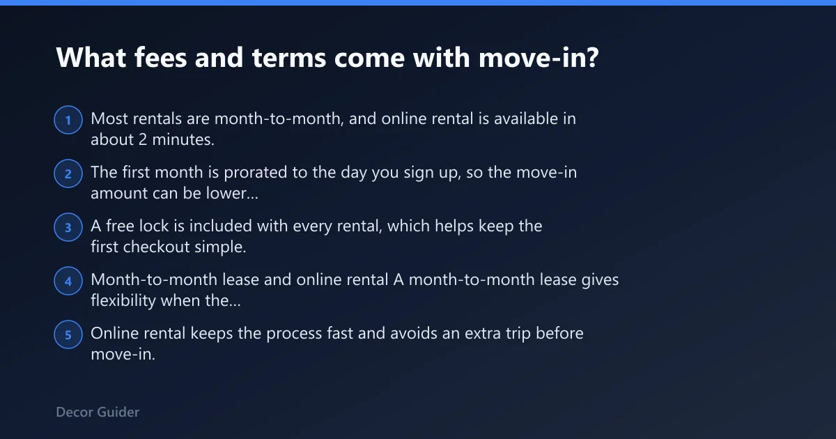 Steps: What fees and terms come with move-in?