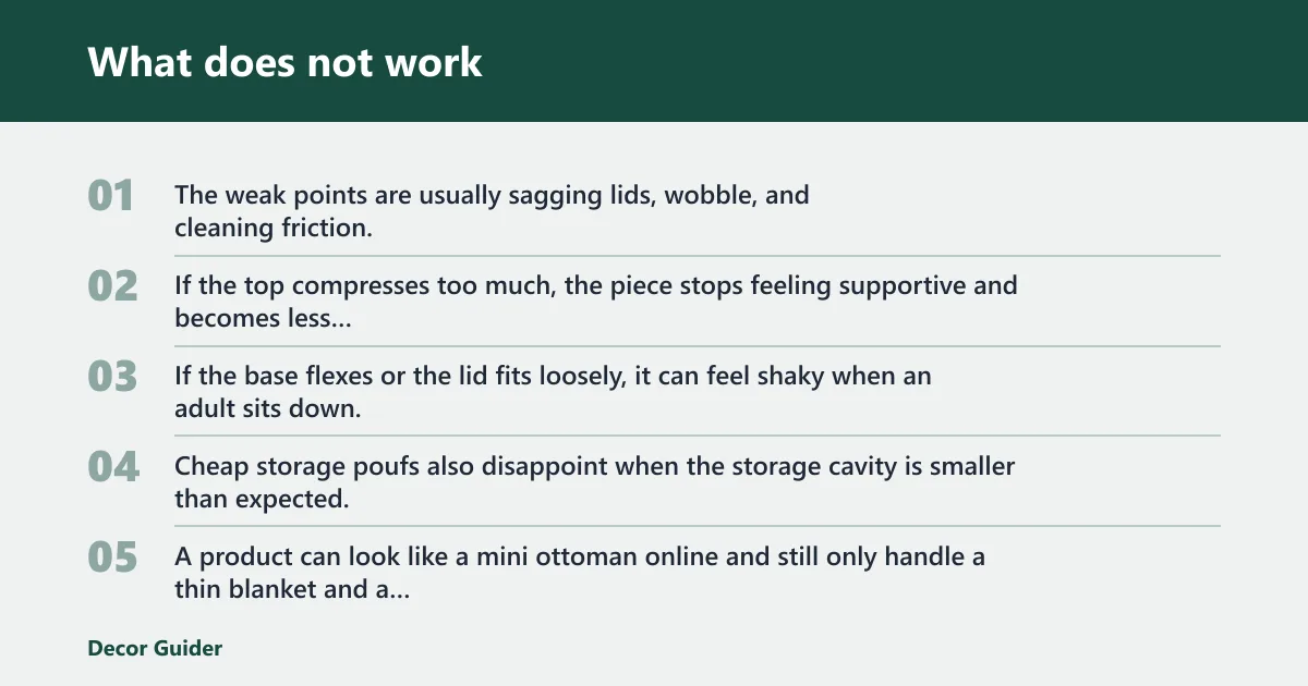 Steps: What does not work