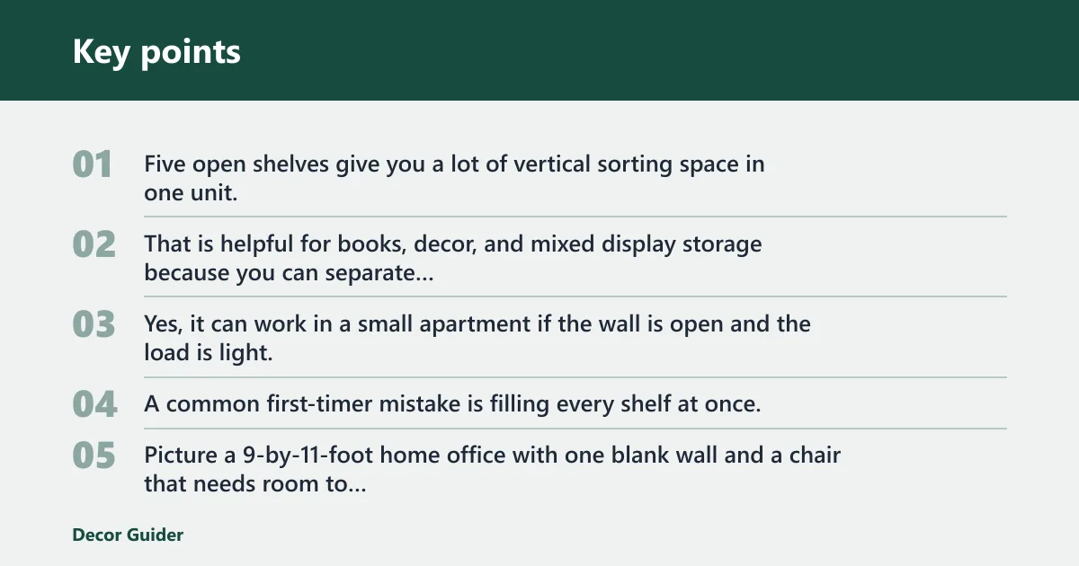 Key points: Does the 72-inch bookcase fit your room?