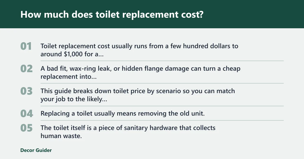 Steps: How much does toilet replacement cost?