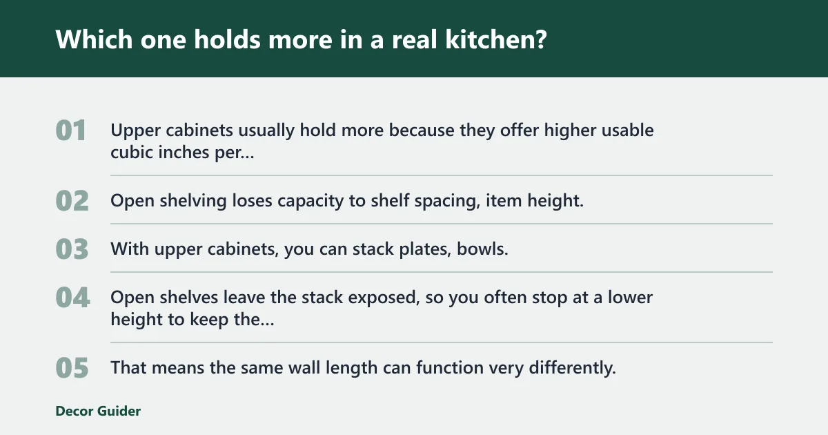 Steps: Which one holds more in a real kitchen?